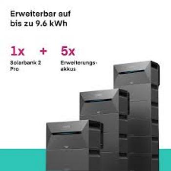 Balkonkraftwerk 1760 Watt mit Speicher Anker SOLIX 2 E1600 Pro